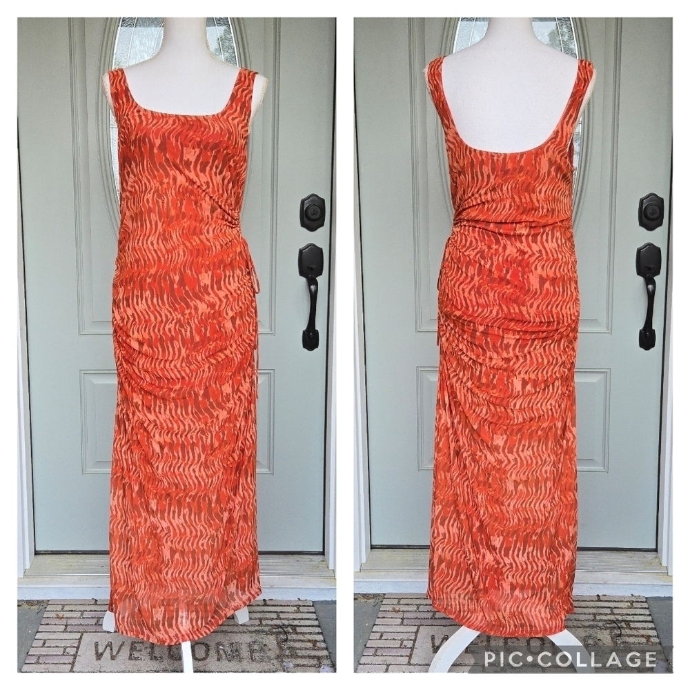 House of Harlow 1960 Cutout Dress Orange